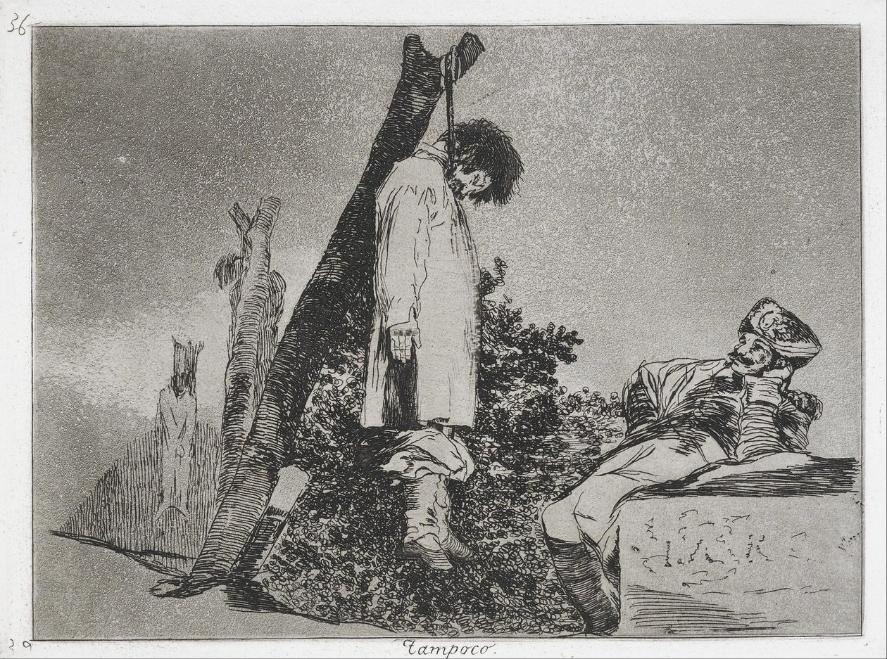 Non (dans ce cas) non plus (Tampoco) de la série Les Désastres de la guerre (Los Desastres de la Guerra) - Francisco de Goya