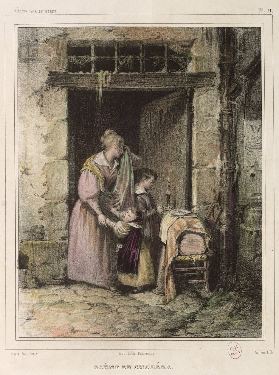 Scène de choléra, gravée par Julien, 1832 - Francois Bouchot