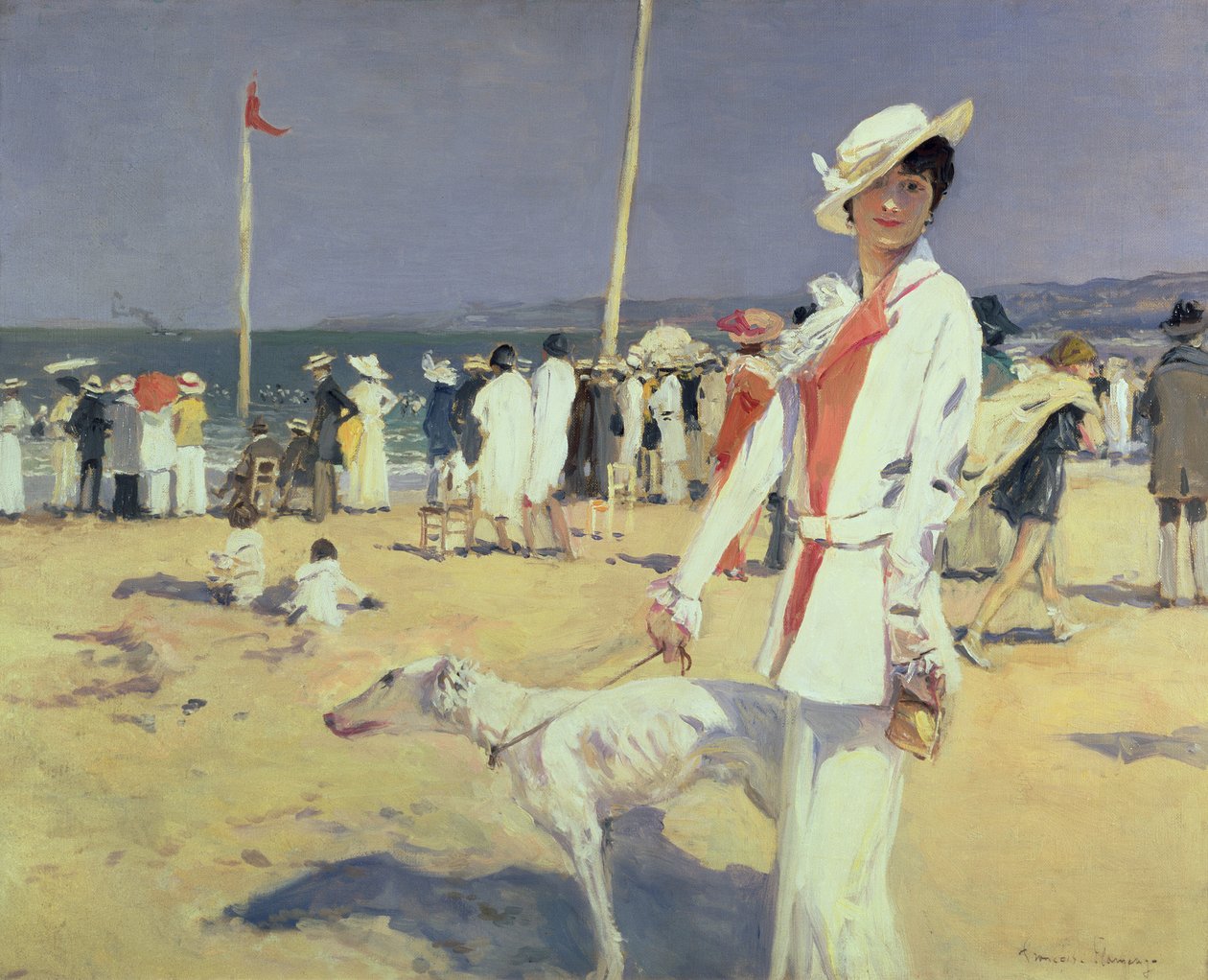 Femme au bord de la mer - Francois Flameng