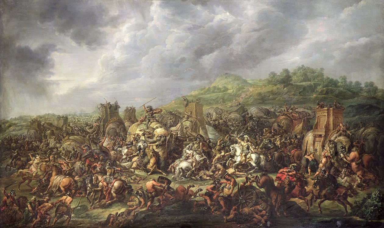 La défaite de Porus par Alexandre le Grand (356-323 av. J.-C.) 327 av. J.-C. - Francois Louis Joseph Watteau