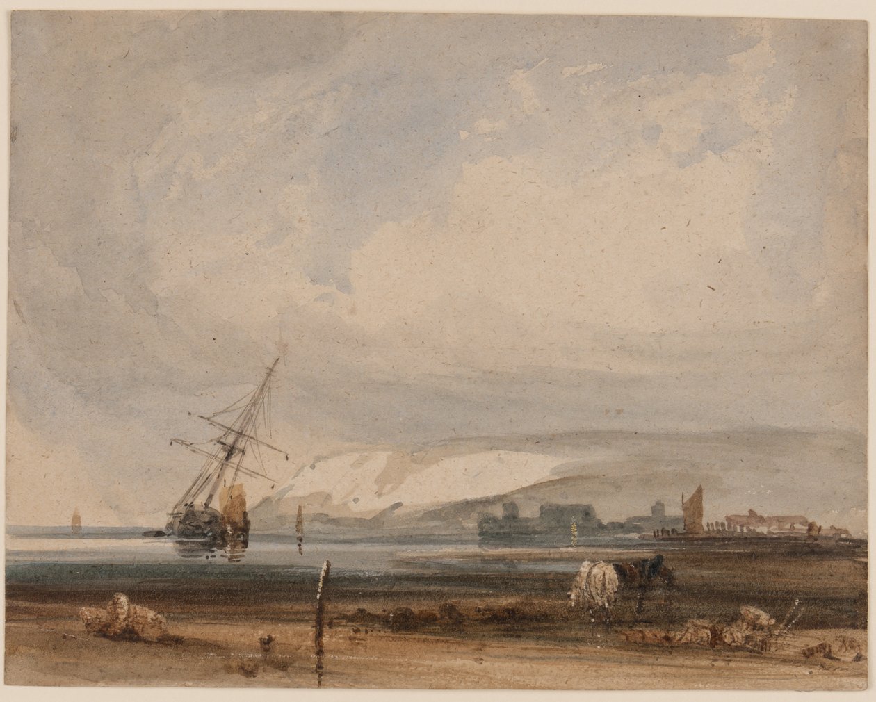 Vue le long du rivage - Francois Louis Thomas circle of Francia