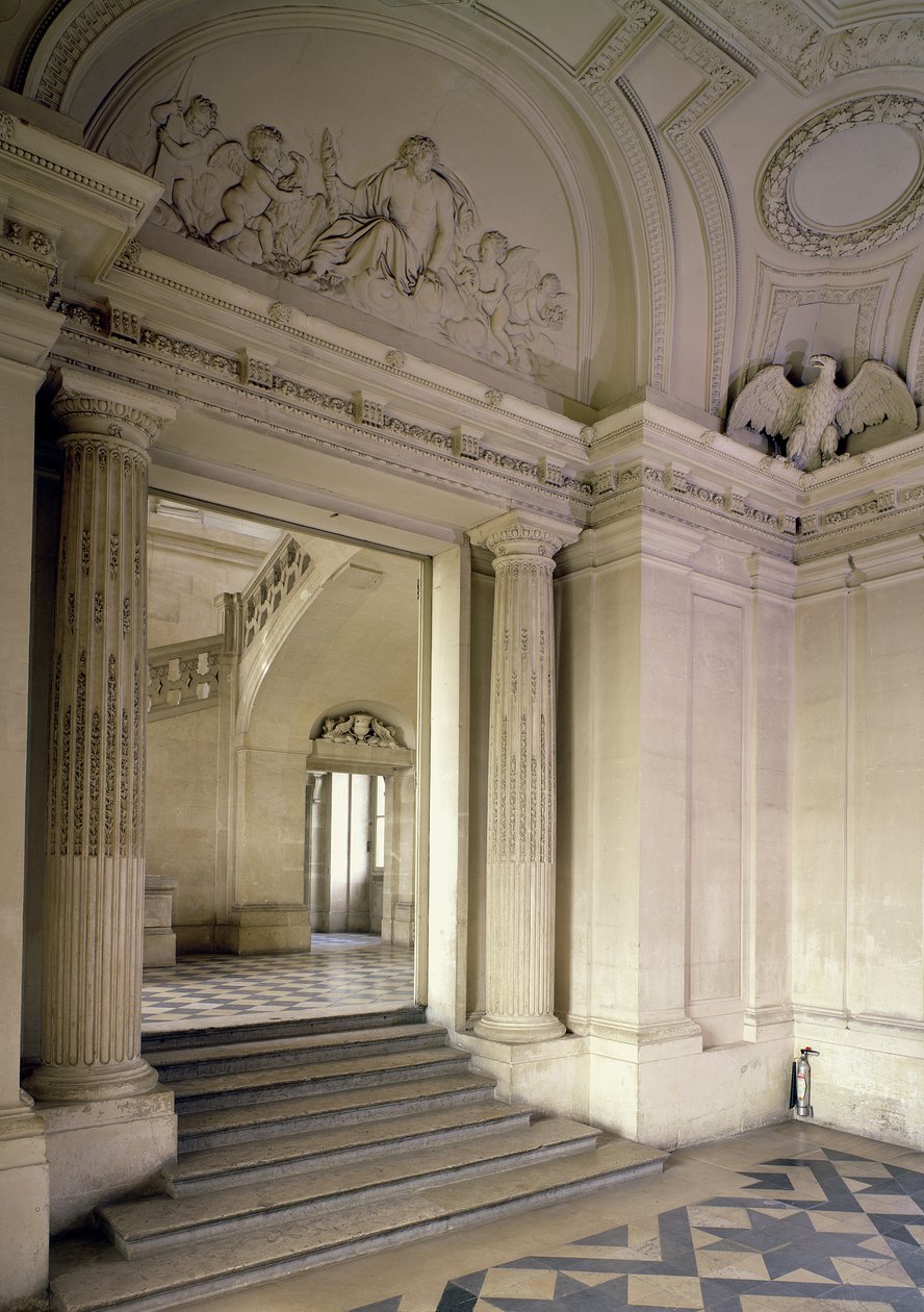 Vue du vestibule central, construit entre 1642-51 - Francois Mansart