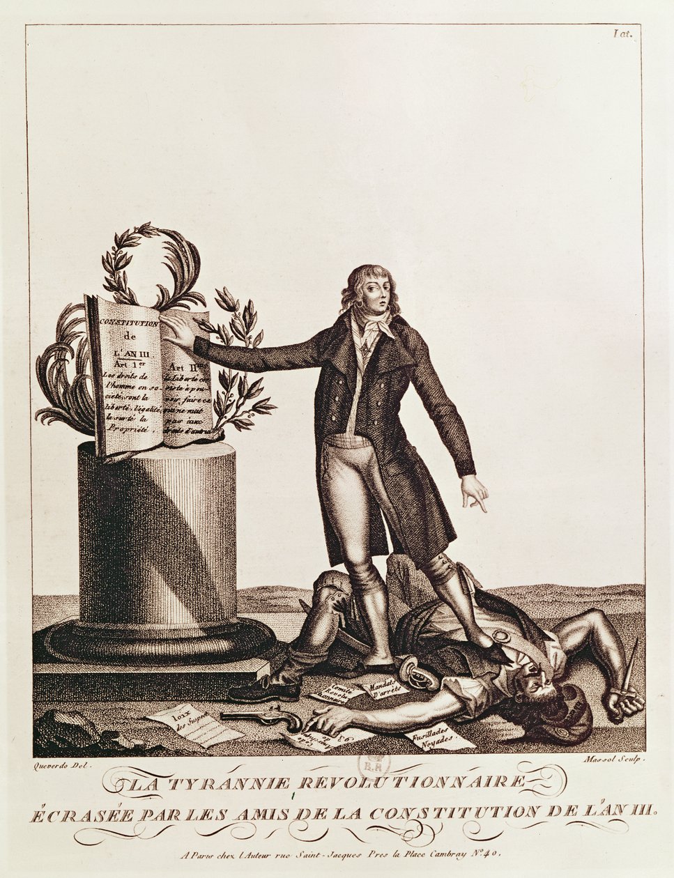 Le tyran de la Révolution écrasé par les partisans de la Constitution de l