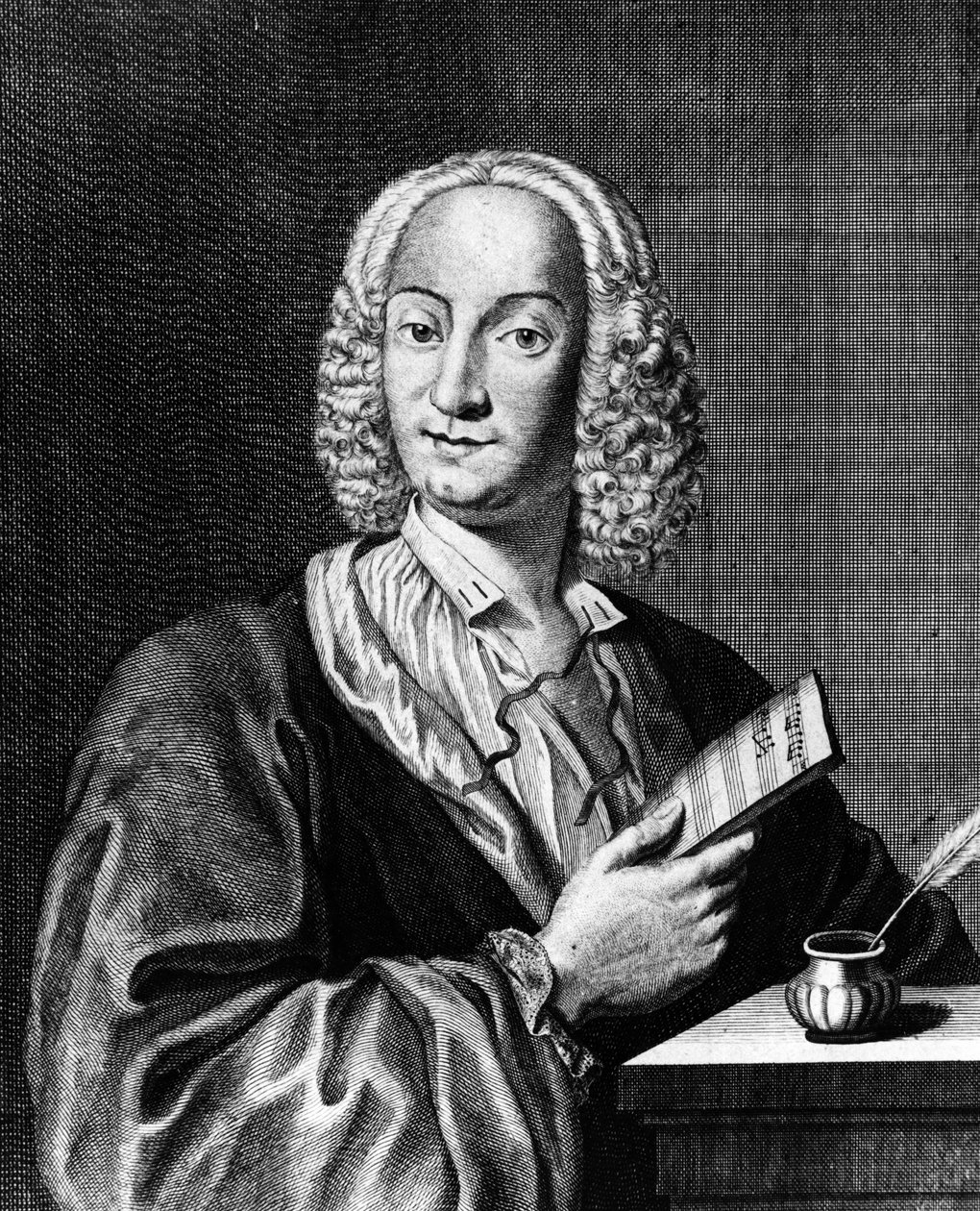 Portrait de Vivaldi tenant une partition, 1725 - Francois Morellon la Cave