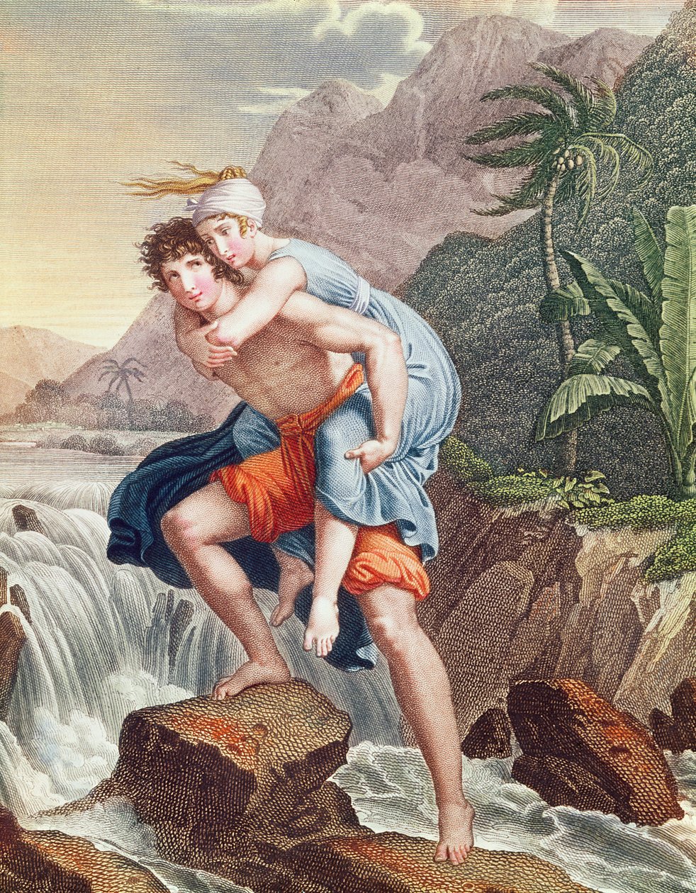 Paul portant Virginie à travers la rivière, 1805 - Francois Pascal Simon Gerard