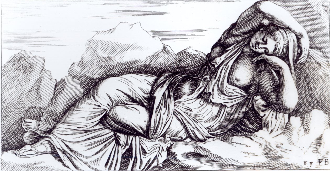 Cléopâtre emmenée à Rome en triomphe par Auguste, c.1653 - Francois Perrier