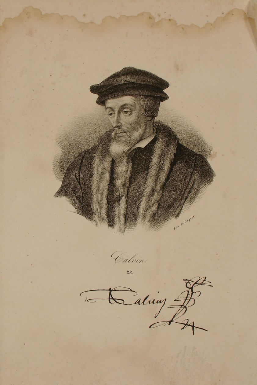 Portrait de Jean Calvin (1509-64) - Francois Seraphin Delpech