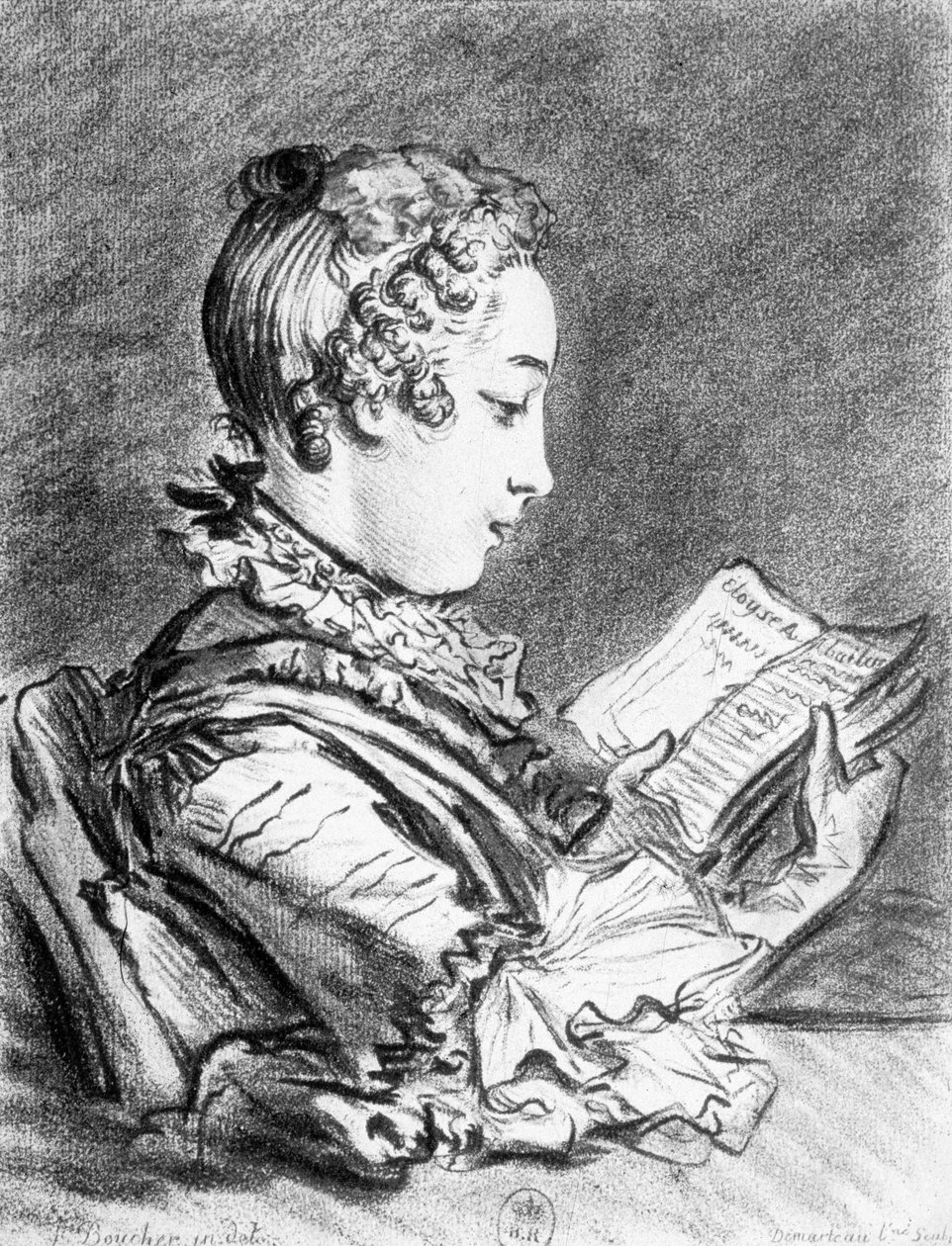 Marie-Jeanne Buzeau (1716-1796) (gravure) - Francois (after) Boucher