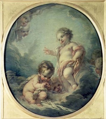 Christ et Jean-Baptiste enfants - François Boucher