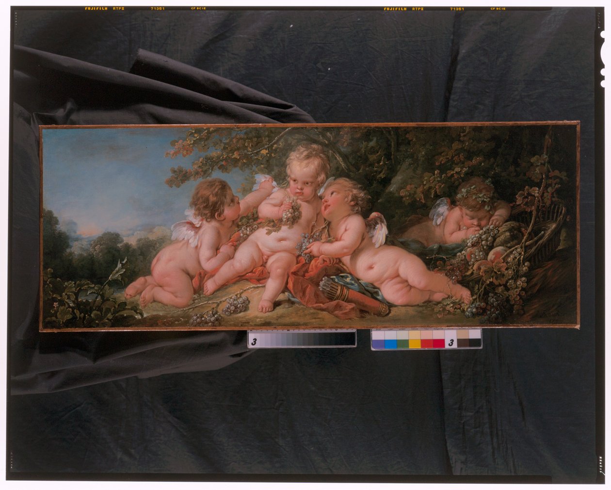 Quatre putti dans un paysage - François Boucher