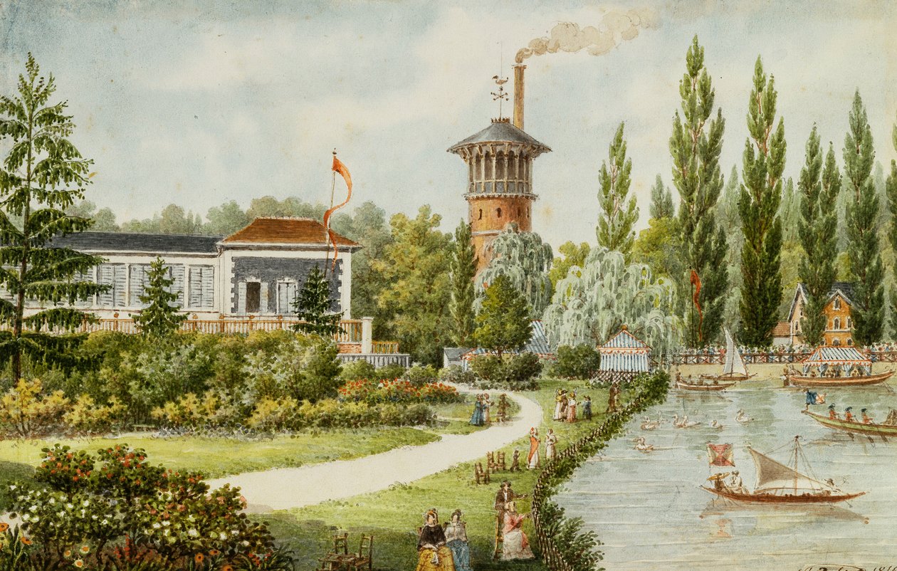 Un parc de loisirs en dehors de Paris, 1846 - Francois Debret