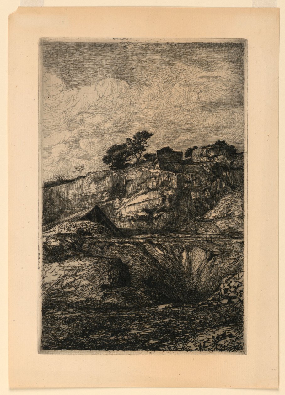 Paysage rocheux - Francois Nicolas Chifflart