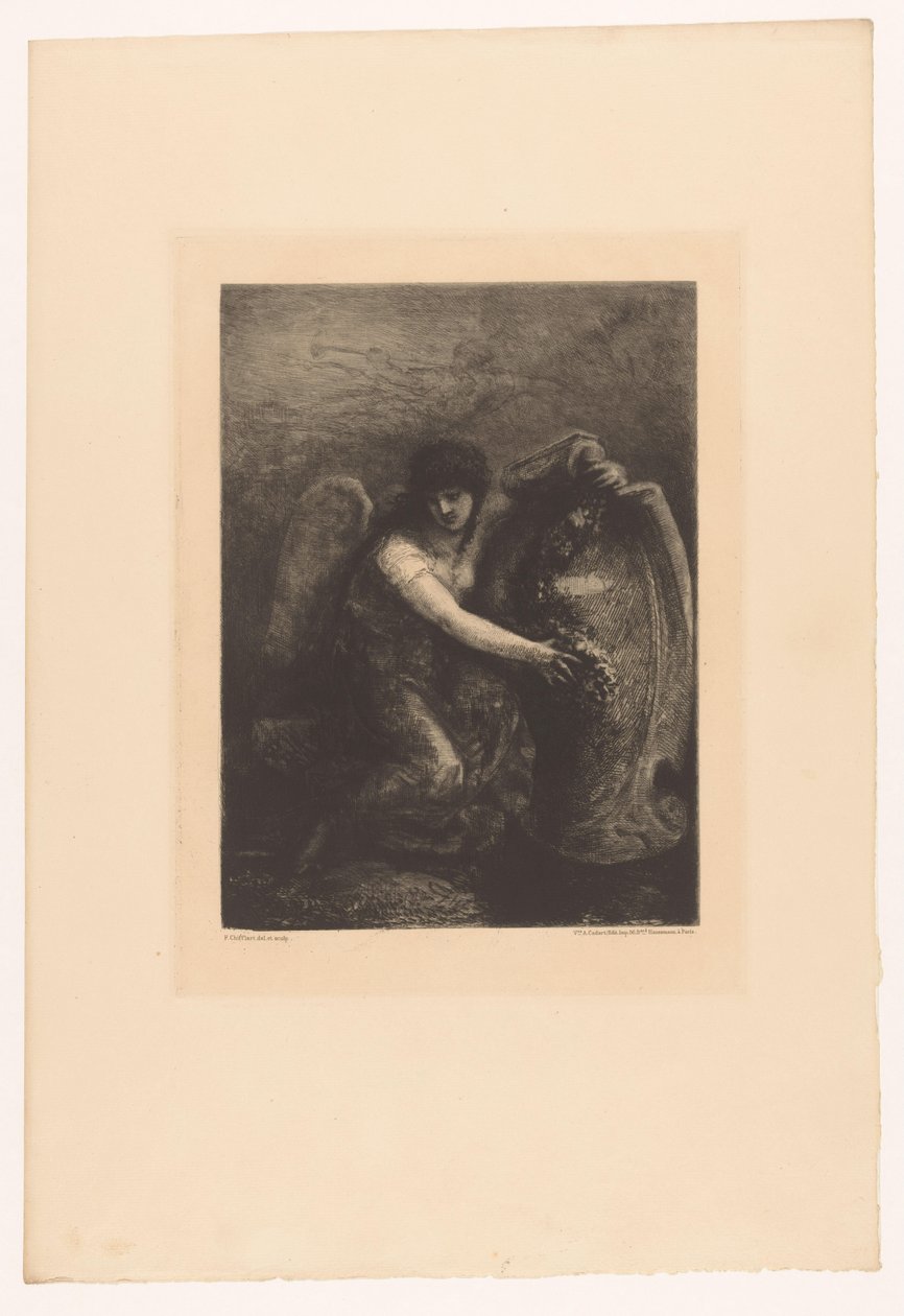 Ange avec un bouclier - Francois Nicolas Chifflart
