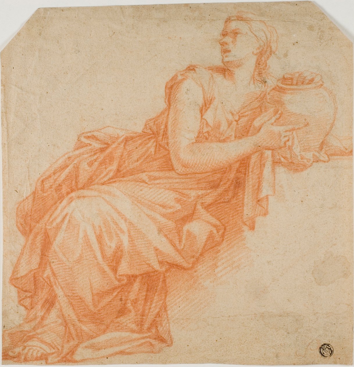Femme drapée tenant une urne - Francois Verdier