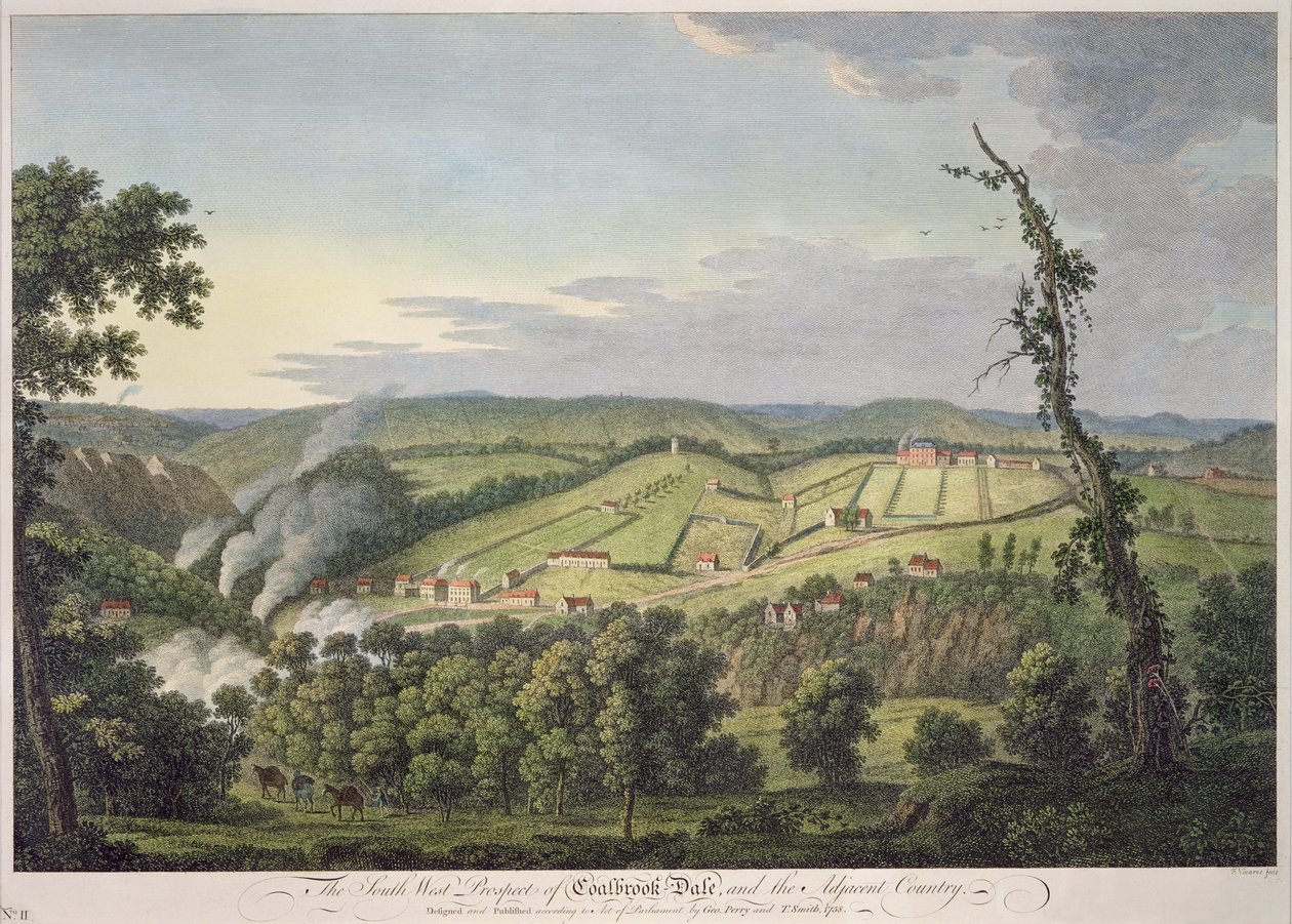 Perspective sud-ouest de Coalbrookdale - Francois Vivares