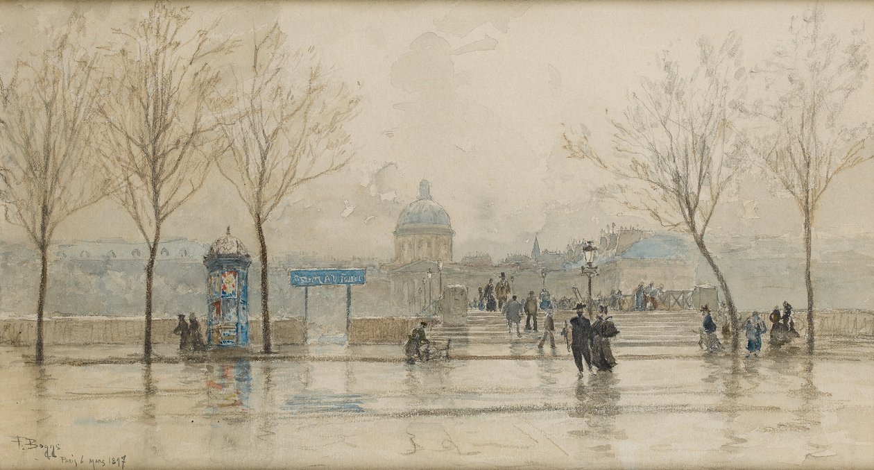 Pont des Arts, Paris, 6 mars 1897 - Frank Myers Boggs