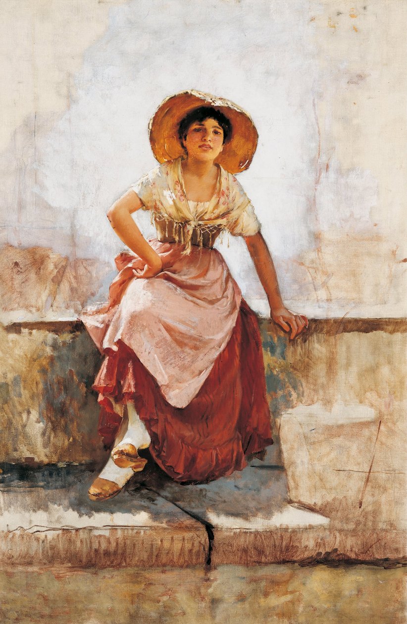 Fille de la fleur florentine - Frank Duveneck