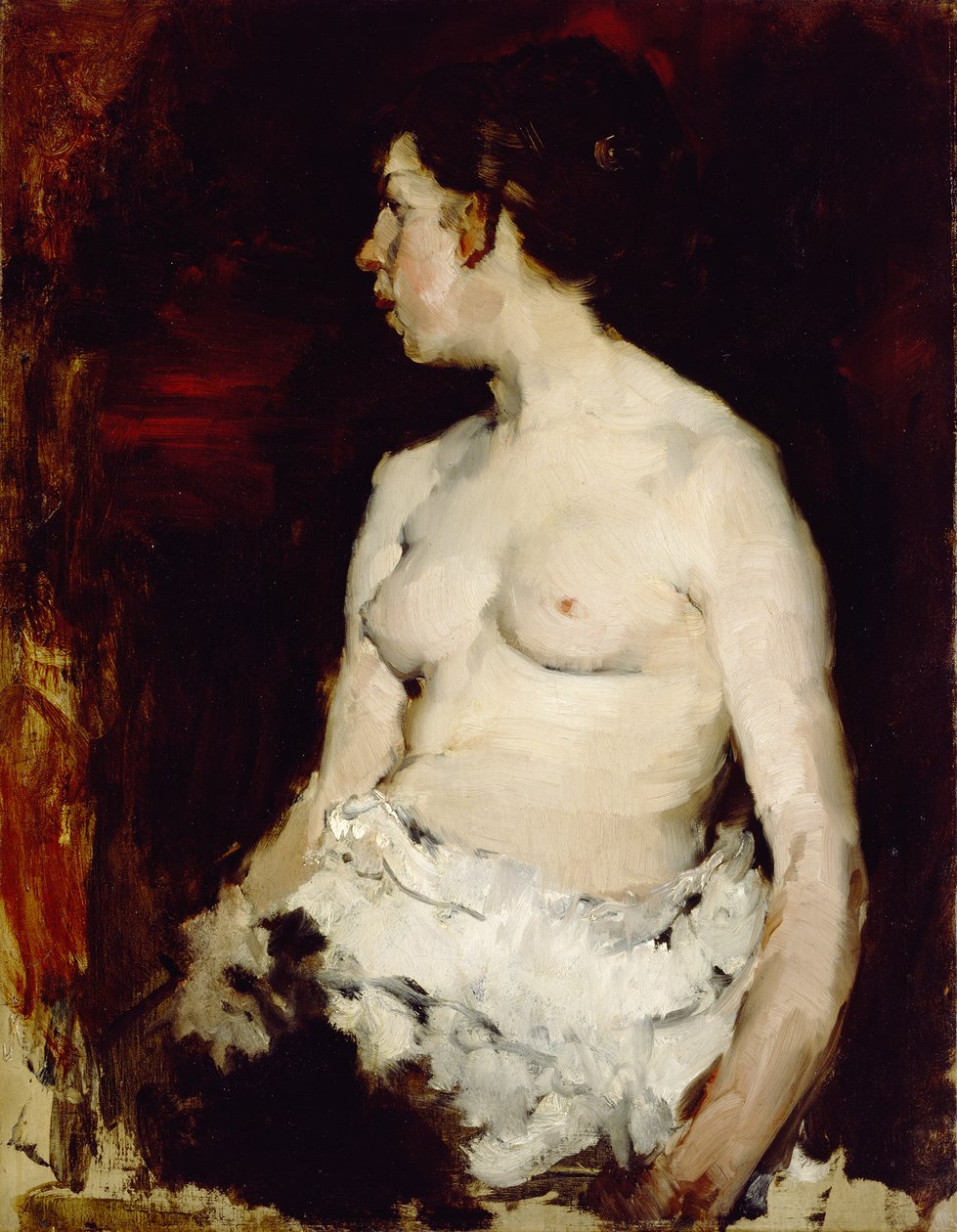 Nu assis - Frank Duveneck
