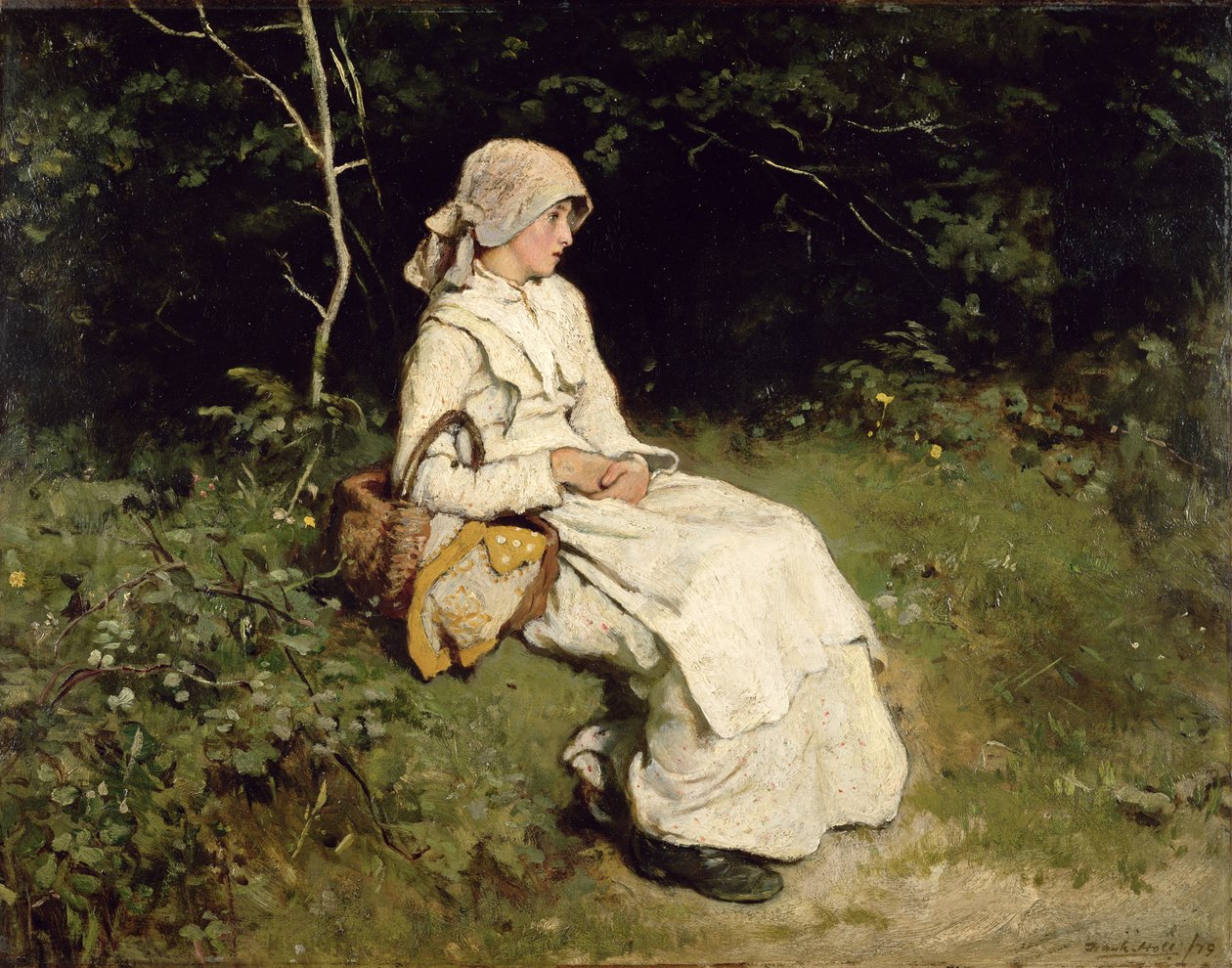 Repos en chemin, 1879 - Frank Holl