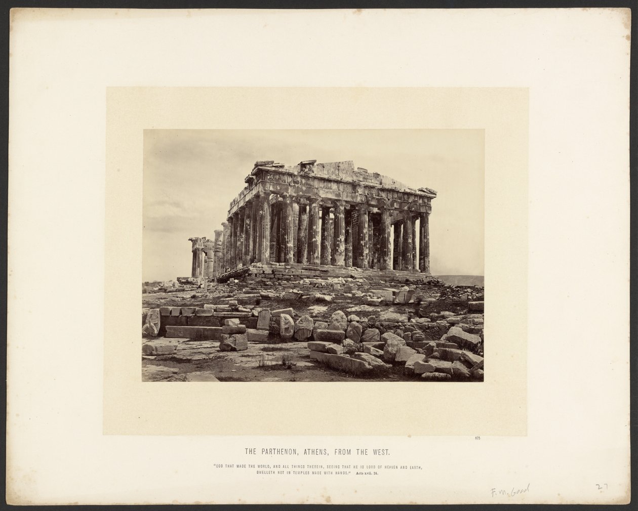 Le Parthénon, Athènes, vu de l