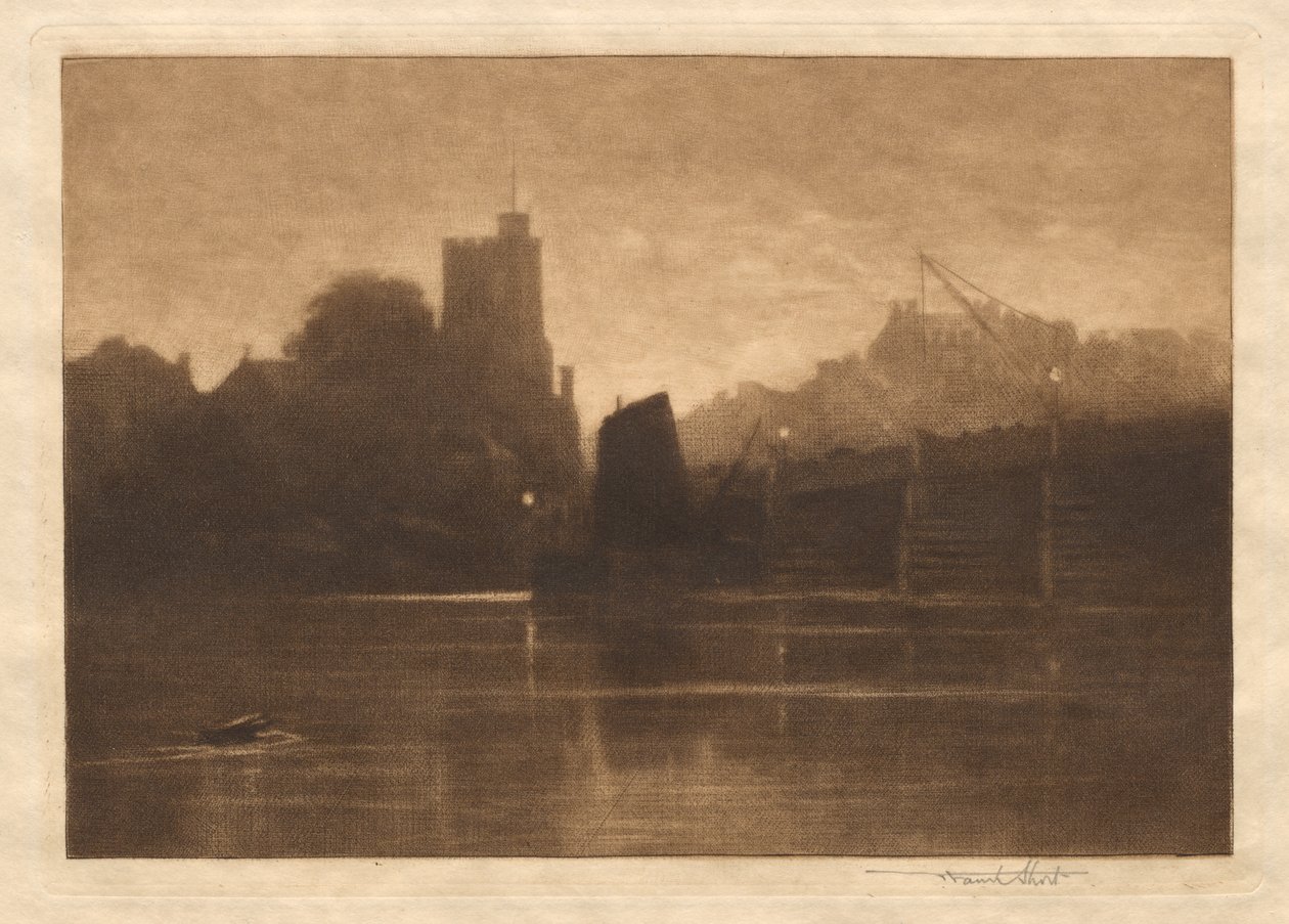 Marée basse, Putney Bridge, 1885 - Frank Short