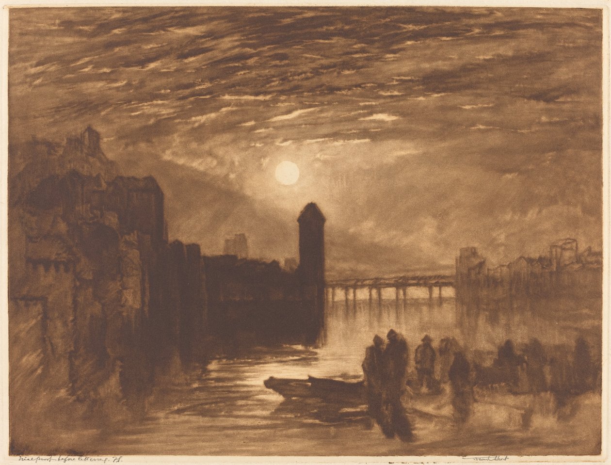 Clair de lune sur une rivière, 1896 - Frank Short