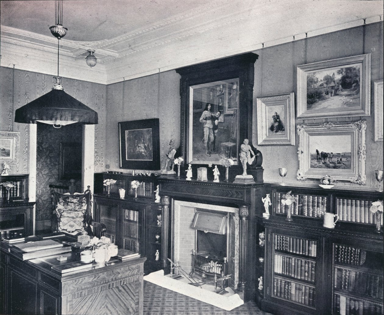 Bibliothèque du capitaine Harvey, Hampstead, c1903 - Frank William Brookman