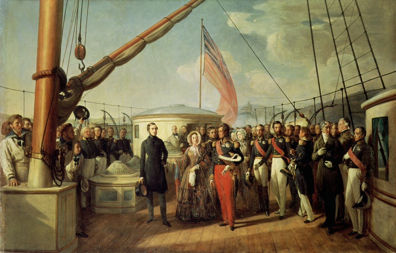 Rencontre entre Louis-Philippe Ier et la reine Victoria au Tréport, 2 septembre 1843 - François Auguste Biard