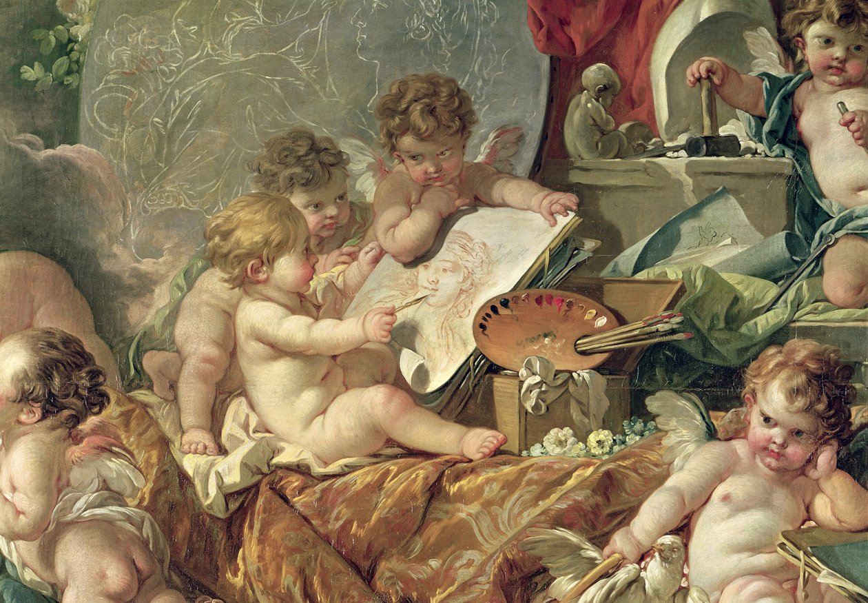 Le Génie enseignant les Arts, 1761 (détail) - François Boucher