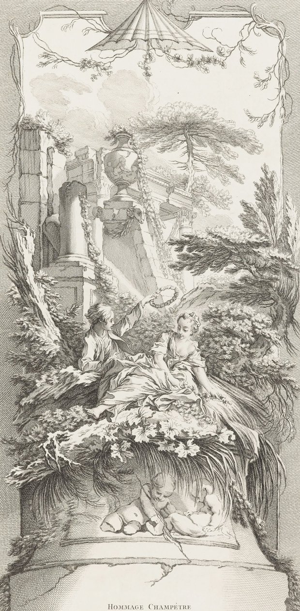 Hommage Champêtre, dans Nouveaux Morceaux pour des Paravents - François Boucher