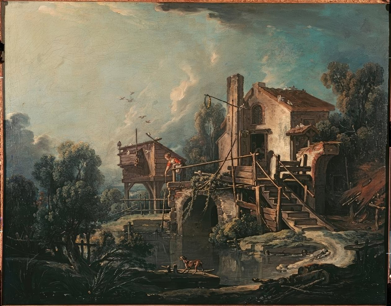 Paysage avec moulin - François Boucher