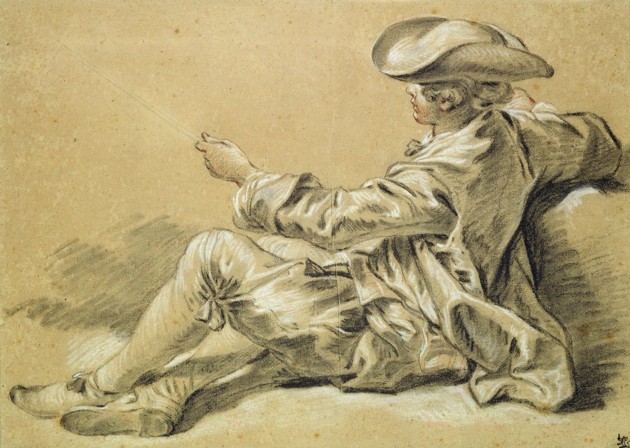 Petit garçon avec une canne à pêche, 1755 - François Boucher