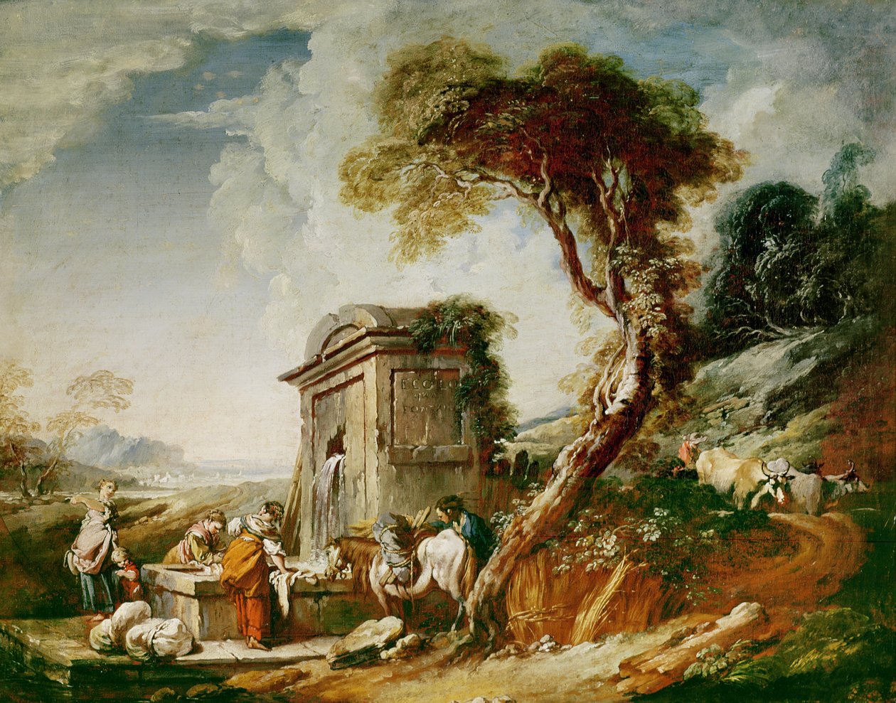 Les lavandières, vers 1730 - François Boucher
