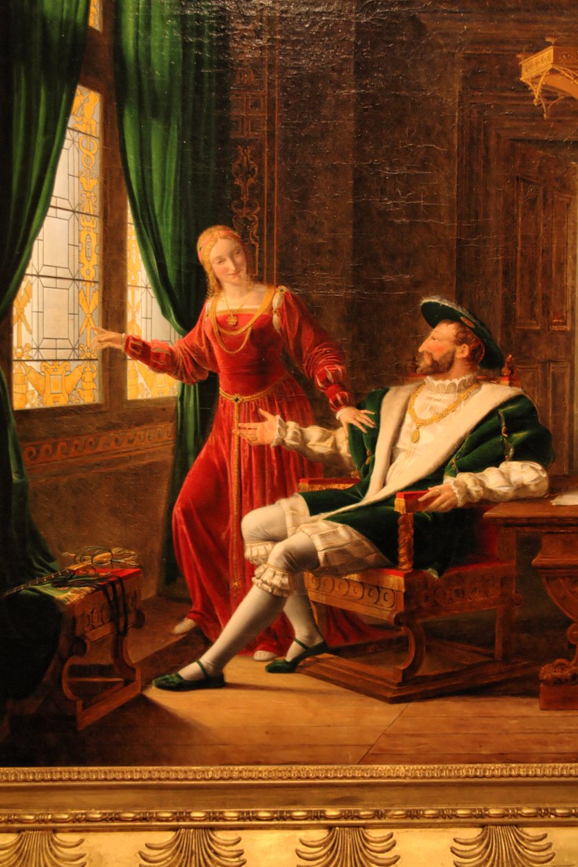 François Ier montre à Marguerite de Navarre, sa sœur, les vers qu