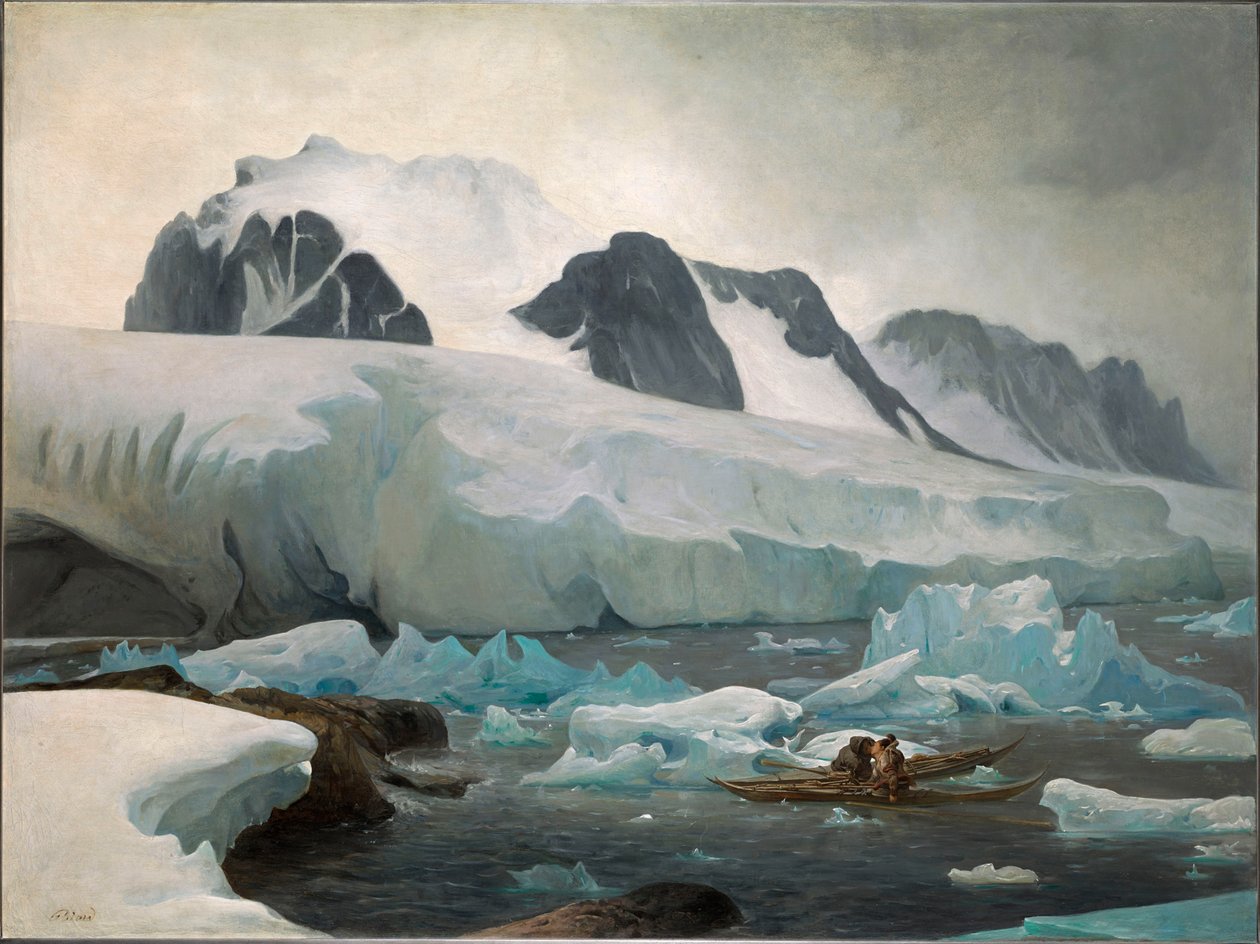 Kayaks esquimaux, 1842 - François August Biard