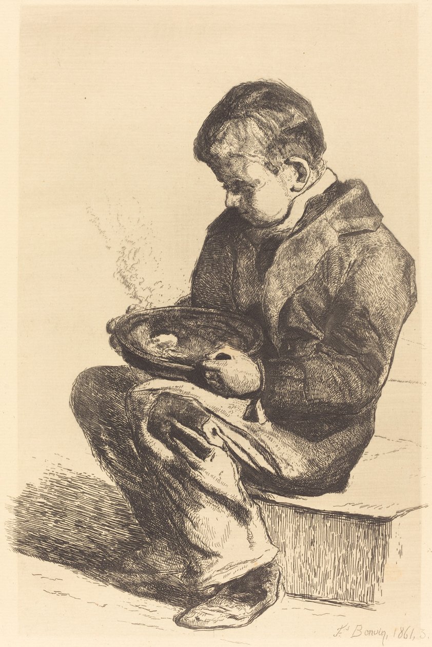 Enfant mangeant sa soupe - François Bonvin