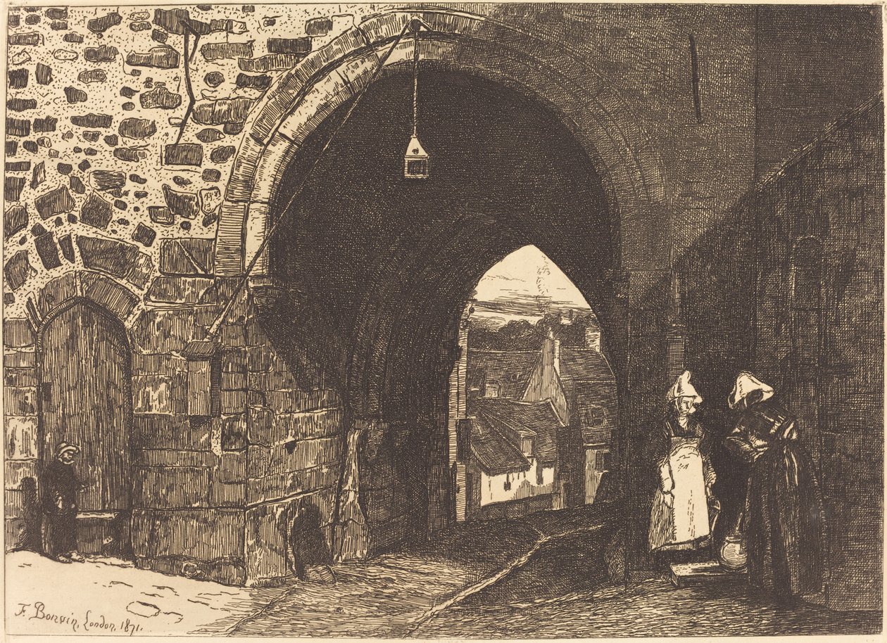 La Porte de St Malo à Dinan - François Bonvin