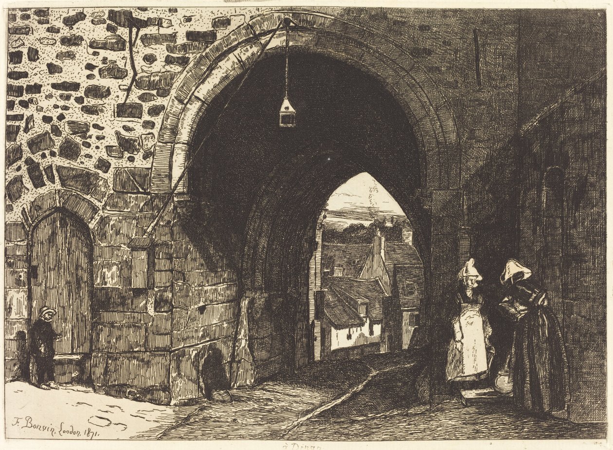 La Porte de St Malo à Dinan - François Bonvin