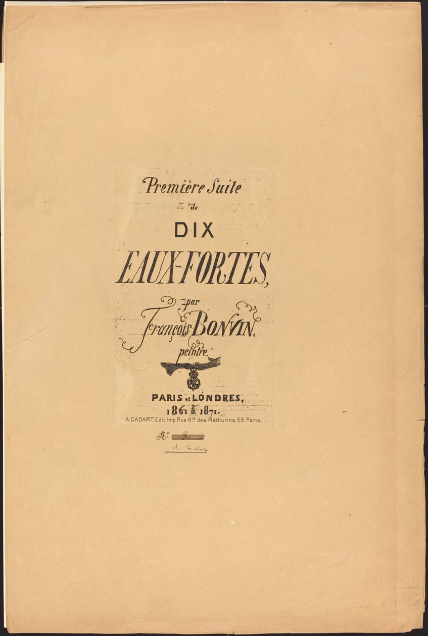 Première Suite de dix eaux-fortes - François Bonvin