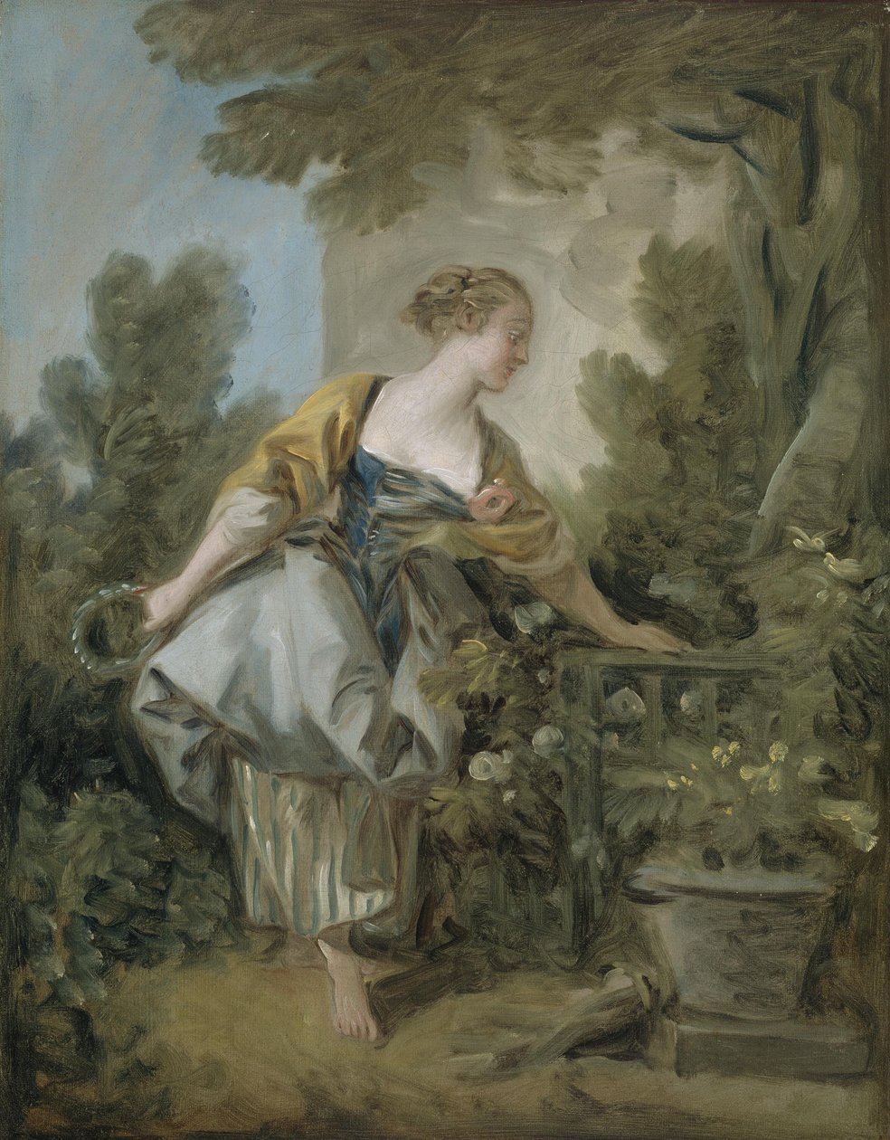 Une jeune fille dans un parc - François Boucher