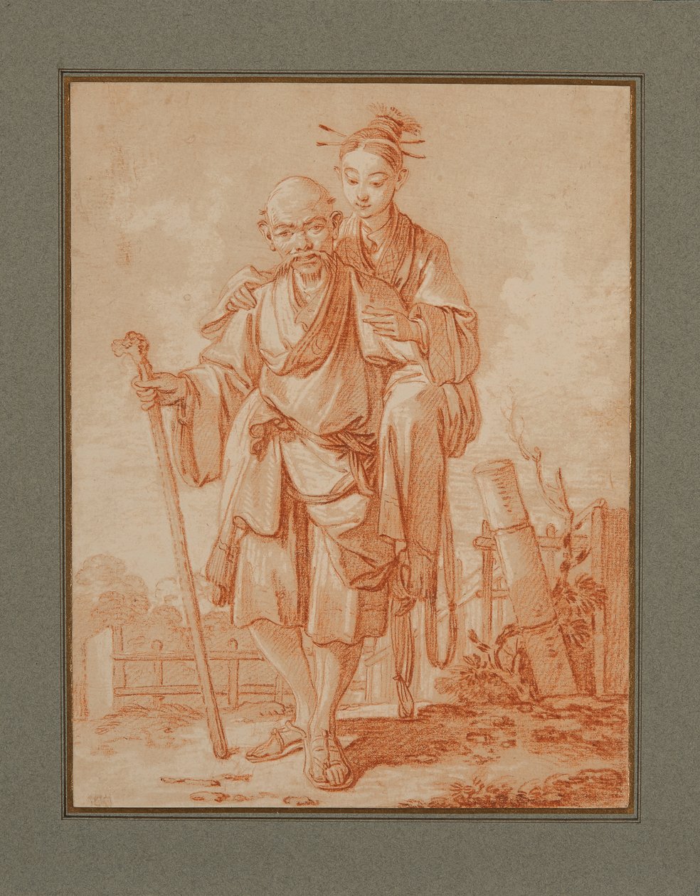 Couple chinois dans un paysage - François Boucher