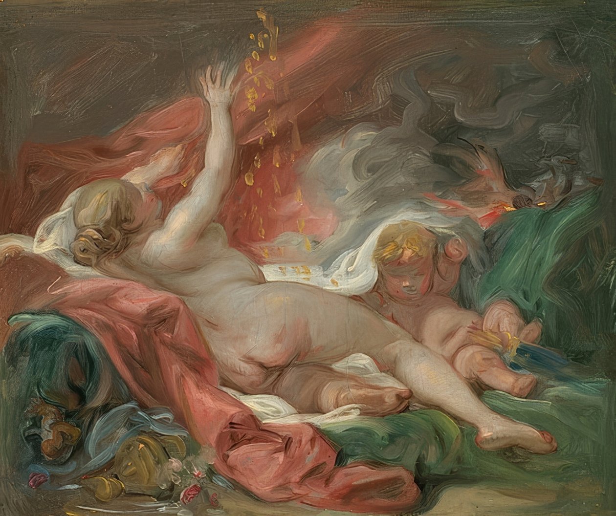 Danaé (Étude). Vers 1760 - François Boucher