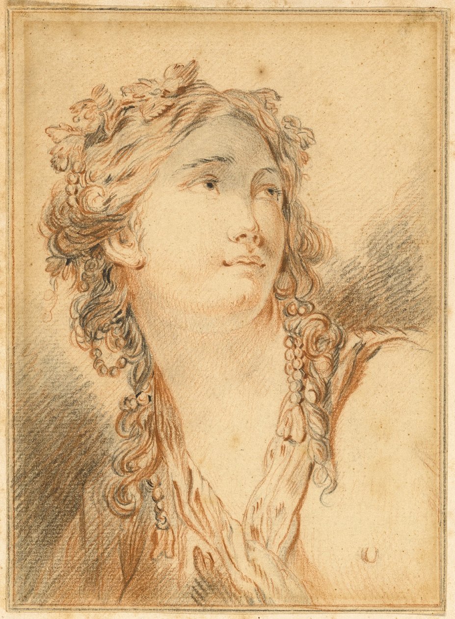 Tête de Bacchante - François Boucher