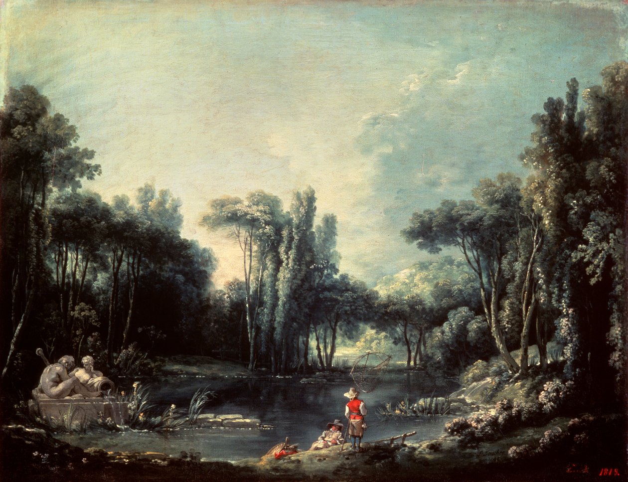 Paysage avec un étang, 1746 - François Boucher