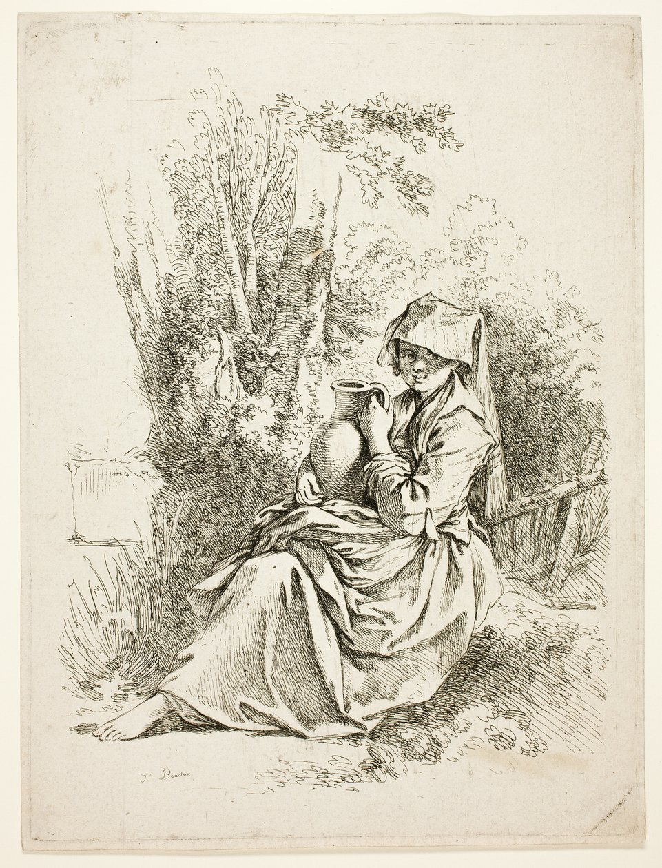 Paysanne avec une cruche - François Boucher