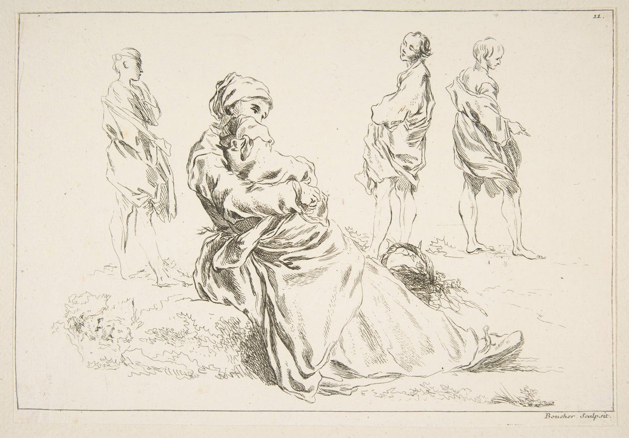 Feuille de croquis, 1753 - François Boucher