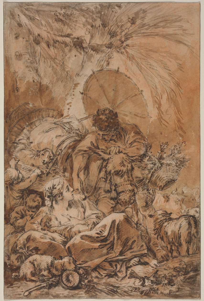 Le Départ de Jacob, c. 1755 - François Boucher