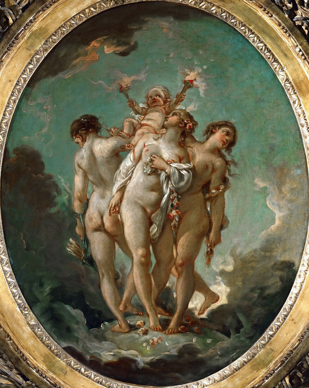Les Trois Grâces tenant Cupidon - François Boucher