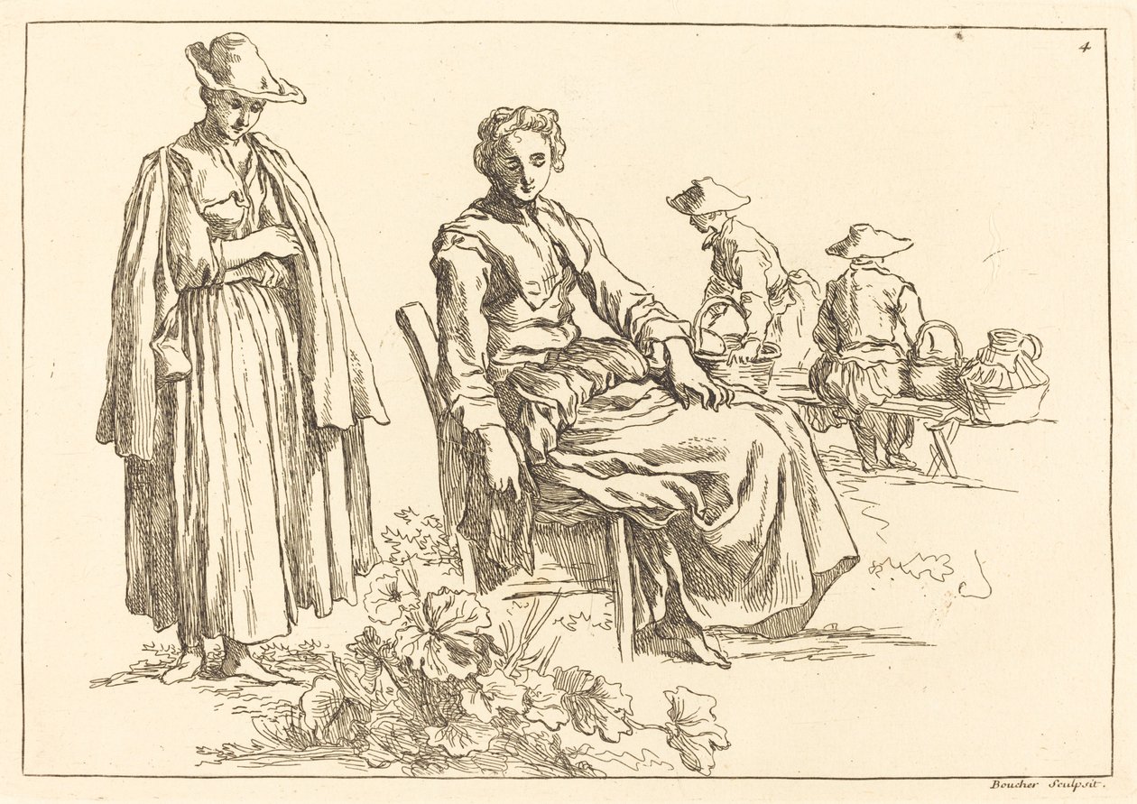 Figures dans un paysage - François Boucher after Abraham Bloemaert