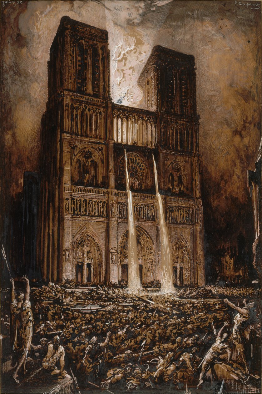 Attaque de Notre-Dame. - François Chifflart